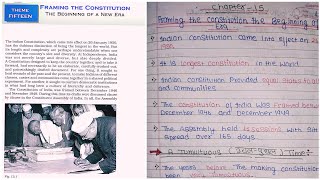 Cbse Notes class 12thHistory Chapter 15 Framing the Constitution The Beginning of a New Erapart2 [upl. by Alberto]