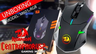 Unboxing Mouse Gamer Centrophorus2 Red Dragon MODEL M601RGB [upl. by Waters]