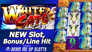 White Cats Slot  Live Play Free Spins Bonus and Nice Line Hit [upl. by Parette]