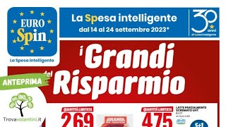 VOLANTINO EUROSPIN dal 14 al 24 settembre 2023 anteprima [upl. by Nomihs]