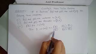 cauchys mean value theorem statement [upl. by Tedder128]