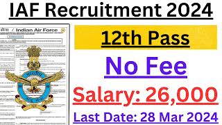 IAF Airmen Recruitment Rally 2024  Indian Air Force New Vacancy 2024 [upl. by Sinnylg]