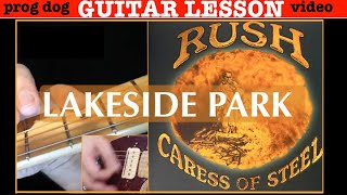 RUSH quotLakeside Parkquot GUITAR LESSON Caress of Steel [upl. by Hannaoj]