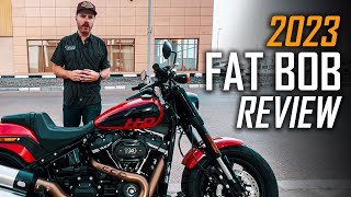 2023 Fat Bob Review  HarleyDavidson Dubai [upl. by Ahseiyn]