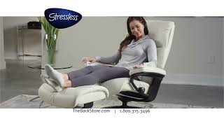 STRESSLESS PROMO 200 off select SignatureClassicCross base Recliners at THEBACKSTORE [upl. by Rennane548]