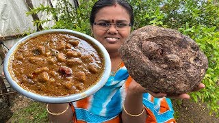 Yam Gravy Senai Kilangu Puli Kulambhu in Tamil ருசியான கிராமத்து சேனைக்கிழங்கு புளிக்குழம்பு [upl. by Kipp]