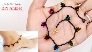 How To Make Payal At Home Easy  Easy Jewelry Making At Home  Homemade Anklet Ideas [upl. by Loralyn8]