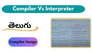 Differences between a Compiler and an Interpreter  Telugu [upl. by Eelyrag]