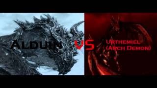 Who is Better Vol1 AlduinSkyrim vs the Arch Demon Dragon Age Origins [upl. by Aslam167]