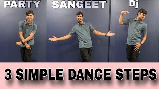 3 Dance Dance Steps For Beginners  Easy Dance Steps  MGS Dance Studio [upl. by Anuahs]