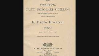 La canzone siciliana  Canzuna di li carritteri  1883 di Francesco Paolo Frontini [upl. by Najram426]