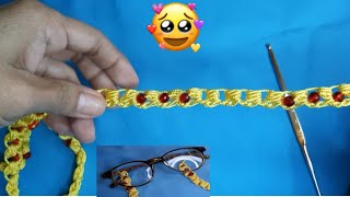 ¡¡PRECIOSOS Sujetadores de lentes a crochet o ganchillo muy fáciles paso a paso 7 [upl. by Ailaro882]