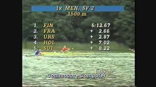 World Rowing Championship Copenhagen 1987 M1X Semifinal 2 [upl. by Benni350]