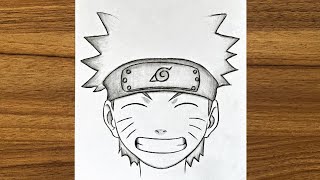 how to draw Naruto Uzumaki step by step  naruto drawing easy  How to draw anime step by step [upl. by Quillan]