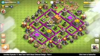 BEST Town Hall Level 6 TH6 Base Defense Design Layout Strategy for Clash of Clans  Part 4 [upl. by Ryhpez305]