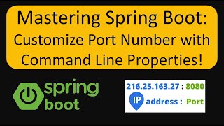 Customize Spring Boot Application Port Change Default Port using Command Line Properties [upl. by Kingsbury106]