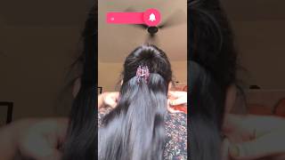 Half open hair hairstyle beautiful hairstyle tutorialsimplehairstyle with clawclip [upl. by Ednutey]