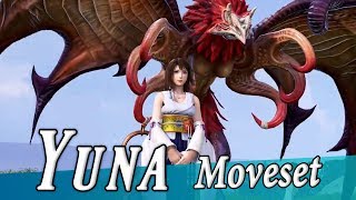 Yuna Moveset  Detail  Dissidia Final Fantasy NT DFFACDFFNT [upl. by Branch859]