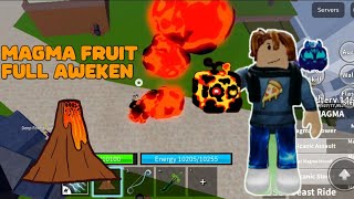 Magma Fruit Full Aweken  Blox Fruit Gameplay [upl. by Oivat76]