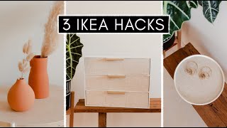 3 DIY IKEA Hacks  Terrakotta Vasen Nachttisch amp SchmuckAufbewahrung im Scandi  Boho Stil [upl. by Loris]