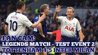 FAN CAM Tottenham 45 Inter Milan New Stadium Test Event Chats with Legends Klinsmann and Ginola [upl. by Drof]