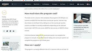 AWS Introduces 1Year AWS Cloud Institute Paid Virtual Training Program Starting Jan 8 2024 [upl. by Ennaitsirhc]