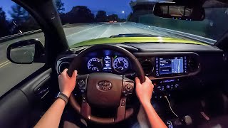 2022 Toyota Tacoma TRD Pro  POV Night Drive Binaural Audio [upl. by Ahmed]