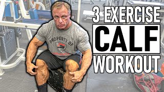 3 Exercise Calf Workout for MASS [upl. by Kroy]