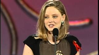 Golden Globes 1992 Jodie Foster [upl. by Rusert890]