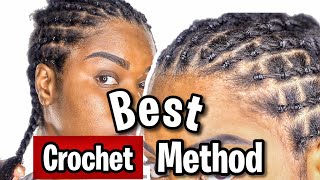 best parting method for crocheting hair  braidless crochet tutorial part 1 [upl. by Nedlog]