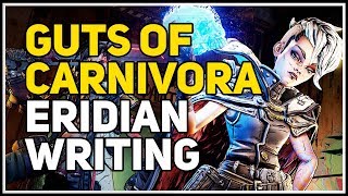 Eridian Writing location Guts of Carnivora Borderlands 3 [upl. by Naujid]