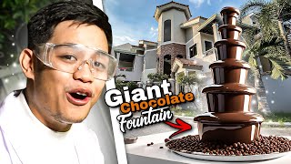 GIANT CHOCOLATE FOUNTAIN sa BG HOUSE [upl. by Chenee]