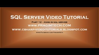 Joins in sql server  Part 12 [upl. by Rew]