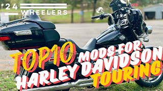 My Top 10 Mods for Your Harley Davidson Touring Motorcycle [upl. by Madge]