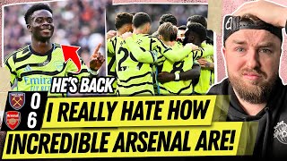 Arsenal SPINECHILLING Title Statement  Saka Back To His BEST  West Ham 06 Arsenal Reaction [upl. by Sissie]