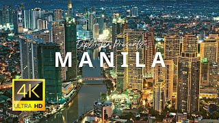 Manila Philippines 🇵🇭 in 4K ULTRA HD 60FPS by Drone [upl. by Lali]