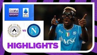 Udinese 11 Napoli  Serie A 2324 Match Highlights [upl. by Nimajneb]