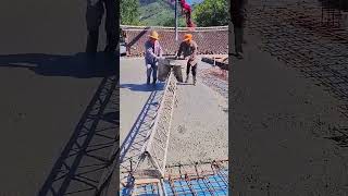 Construction process of concrete sloping roof [upl. by Briana]