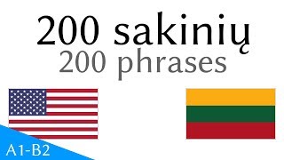 200 sakinių  Anglų kalba  Lietuvių kalba [upl. by Olecram332]