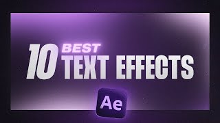 10 Text Animations You Need To Know After Effects Tutorial [upl. by Lionello]