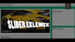 Siteye Basit Slider Ekleme Entegre etme CSS amp Query [upl. by Rahs813]