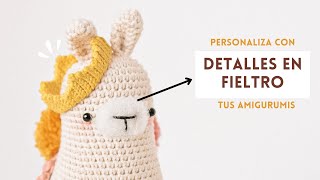 Accesorios con fieltro en amigurumis  Crochet [upl. by Aihcrop]