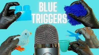 ASMR With all blue things  asmr blue triggers only [upl. by Durwood92]