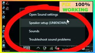 Fix Speaker Setup Unknown Windows 10 Error2023 [upl. by Frerichs]