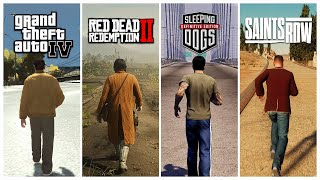 GTA 4 vs RDR 2 vs Sleeping Dogs Definitive Edition vs Saints Row Reboot SBS Comparison [upl. by Athene353]