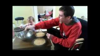 Rice Krispie Snacks  Cooking with Daddy 21 [upl. by Novahs819]