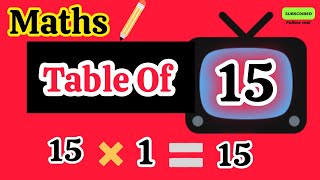 Table Of 15Learn Multiplication Table Of 15×115Table Of Thirteennishakaushik88 tablemathskids [upl. by Riane]