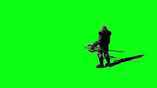 Knight idle right 4k green screen [upl. by Sukramal868]