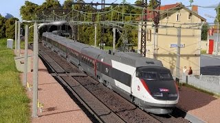 Réseau HO St Vivien  TGV Carmillon SE 15 Jouef sons réels vidéo n°24 [upl. by Aland]