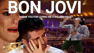 Golden buzzer  Simon Cowell cried when heard the song Bon Jovi with an extraordinary voice [upl. by Godderd]